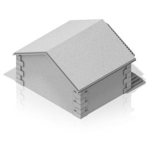 Bank Building Back PowerPoint clipart graphic preview.