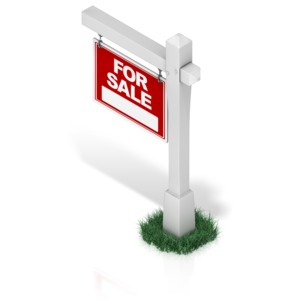 Real Estate Sign PowerPoint clipart graphic preview.
