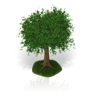 Lush Tree PowerPoint clipart graphic preview.