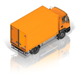 Delivery Truck Back PowerPoint clipart graphic preview.