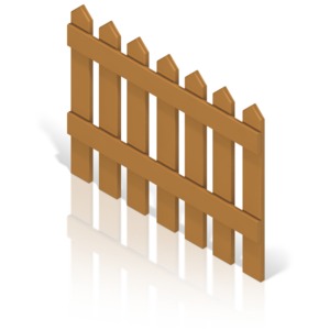 Picket Fence Color Back PowerPoint clipart graphic preview.