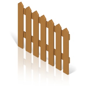 Picket Fence Color PowerPoint clipart graphic preview.