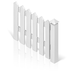 Picket Fence With Post PowerPoint clipart graphic preview.