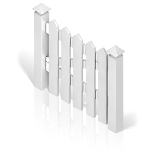 Picket Fence Gate PowerPoint clipart graphic preview.