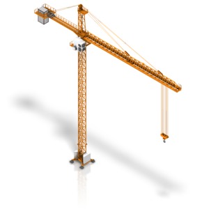 Crane Isometric PowerPoint clipart graphic preview.