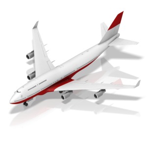 Grounded Plane Front Isometric PowerPoint clipart graphic preview.