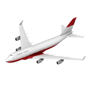 Airliner Flying Toward Isometric PowerPoint clipart graphic preview.