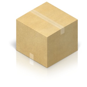 Shipping Box Closed PowerPoint clipart graphic preview.