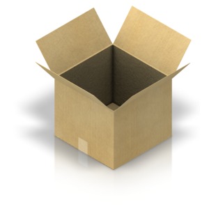 Shipping Box Open PowerPoint clipart graphic preview.