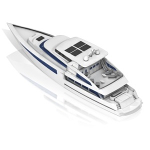 Yacht PowerPoint clipart graphic preview.