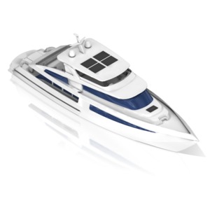 Yacht PowerPoint clipart graphic preview.