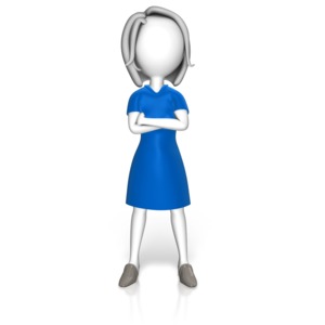 Power Stance Woman PowerPoint clipart graphic preview.