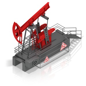 Oil Rocker PowerPoint clipart graphic preview.
