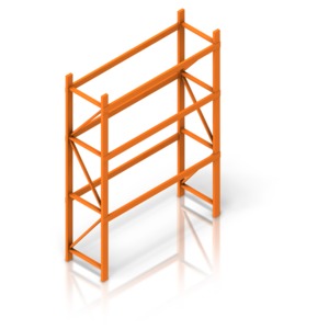 Empty Warehouse Rack isometric PowerPoint clipart graphic preview.