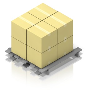 Pallet of Boxes Isometric PowerPoint clipart graphic preview.