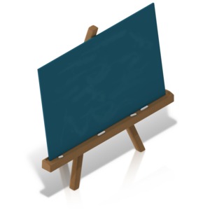 School Chalkboard Easel PowerPoint clipart graphic preview.