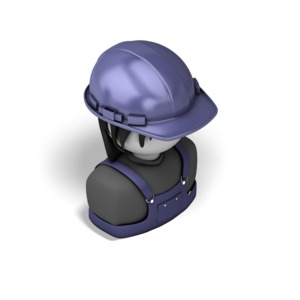 Woman Construction Isometric PowerPoint clipart graphic preview.