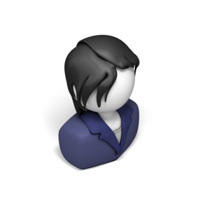 Businesswoman Isometric PowerPoint clipart graphic preview.