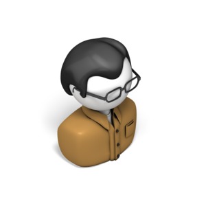Casual Worker PowerPoint clipart graphic preview.