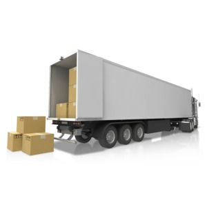 Semi Delivery Cargo PowerPoint clipart graphic preview.