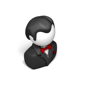 Tuxedo Isometric PowerPoint clipart graphic preview.