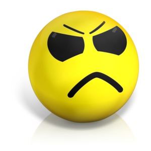 Angry Emotion Ball PowerPoint clipart graphic preview.