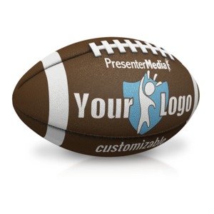 Single Custom Football Customizable PowerPoint clipart graphic preview.