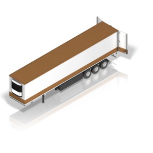 Semi Trailer Front PowerPoint clipart graphic preview.