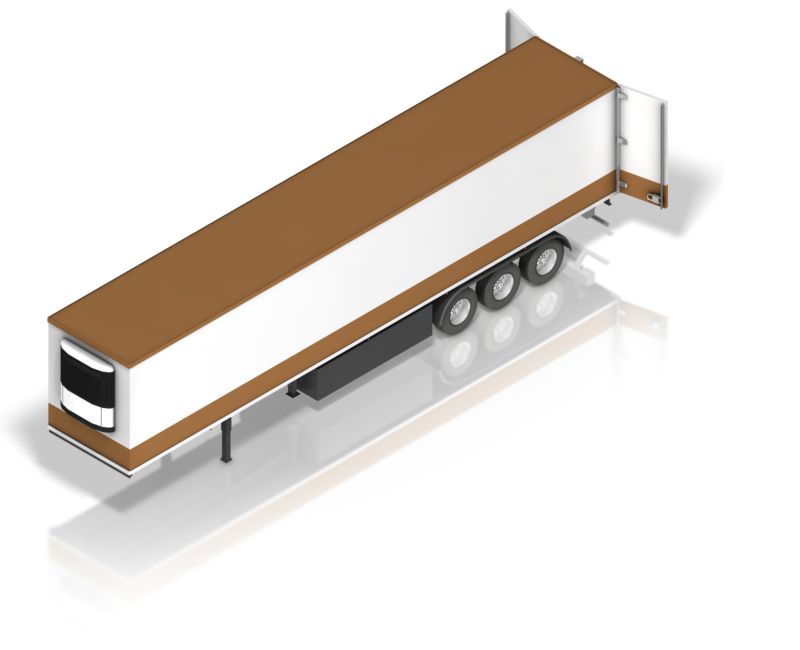 High-resolution clipart illustration of Semi Trailer Front, designed for global supply chain management, commercial freight logistics, and enterprise distribution operations.