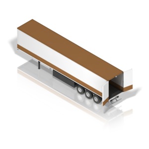 Semi Trailer Back PowerPoint clipart graphic preview.