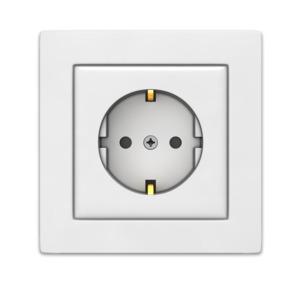 European Power Outlet PowerPoint clipart graphic preview.
