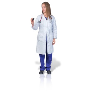 Female Doctor or Nurse with Pager PowerPoint clipart graphic preview.