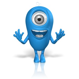 Character Excited Looking Straight Ahead PowerPoint clipart graphic preview.