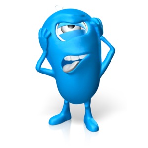 Character Frustrated PowerPoint clipart graphic preview.