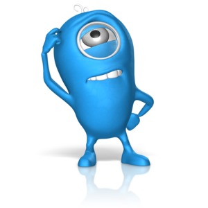 Character Thinking or confused PowerPoint clipart graphic preview.