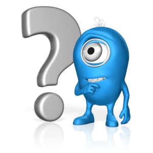 Character Question Mark PowerPoint clipart graphic preview.