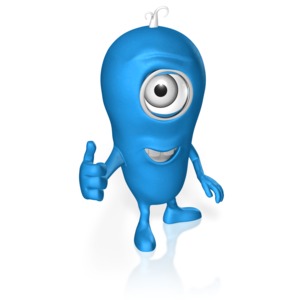 Character Thumbs Up PowerPoint clipart graphic preview.