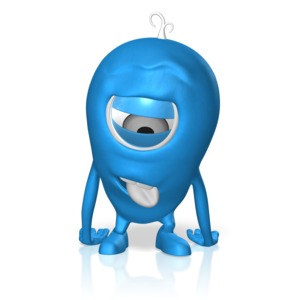 Character Exhausted PowerPoint clipart graphic preview.