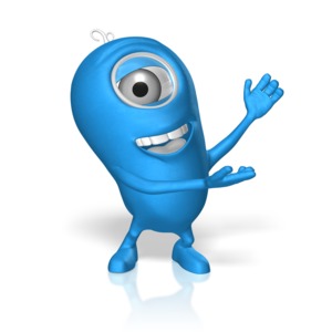 Character Presenter PowerPoint clipart graphic preview.