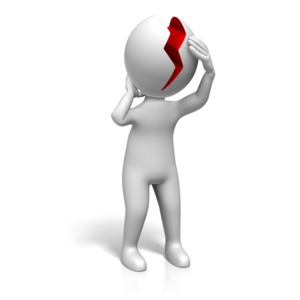 Headache Splitting Pain PowerPoint clipart graphic preview.