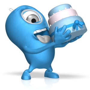 Character Dessert PowerPoint clipart graphic preview.