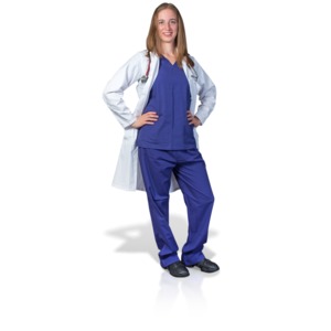 Female Doctor or Nurse Pose PowerPoint clipart graphic preview.