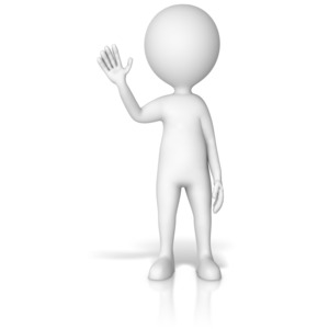 Figure Waving Gesture Pose PowerPoint clipart graphic preview.