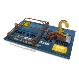 Credit Card Trap Pound PowerPoint clipart graphic preview.