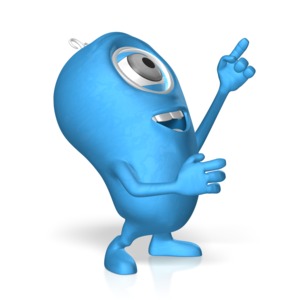 Character Pointing PowerPoint clipart graphic preview.