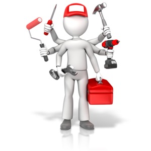 Handyman Jack Of All Trades PowerPoint clipart graphic preview.
