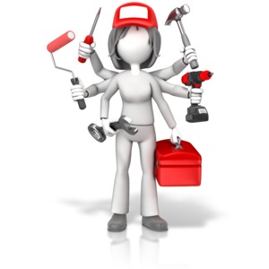 Handywoman Jack Of All Trades PowerPoint clipart graphic preview.