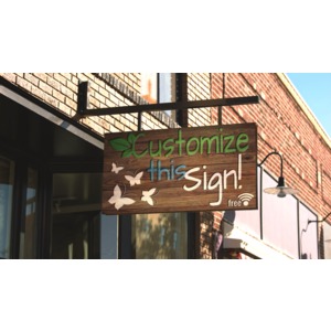 Coffee House or Store Sign Customizable PowerPoint clipart graphic preview.