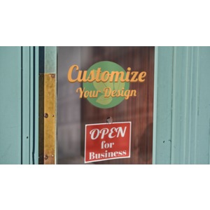 Old Door Glass Custom Customizable PowerPoint clipart graphic preview.