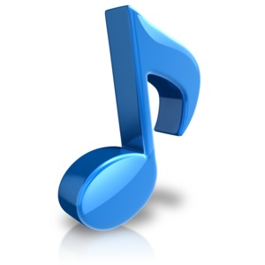 Musical Note Large Color PowerPoint clipart graphic preview.